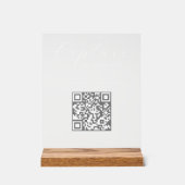 Leg de Herinneringen Vast Trouwfoto QR-code Acryl Bord (Voorkant)