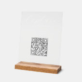 Leg de Herinneringen Vast Trouwfoto QR-code Acryl Bord (Hoek)