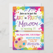 Leg de kunst in feestkleurige verf kaart (Voorkant)