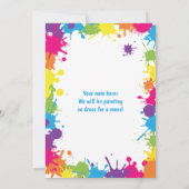 Leg de kunst in feestkleurige verf kaart (Achterkant)