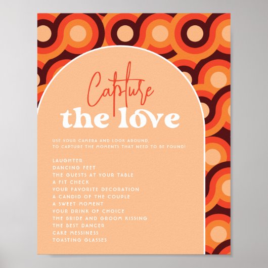 Leg de liefde bruiloft foto's teken vast poster (Voorkant)