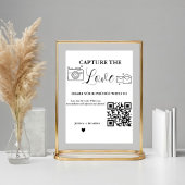 Leg de Liefde Bruiloft QR Code Kaart Fotobord vast Poster