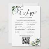 Leg de liefde die ik spion bruiloft spel met QR Kaart (Voorkant)