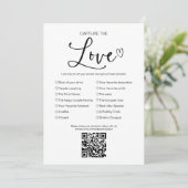 Leg de liefde die ik spion bruiloft spel met QR Kaart (Staand voorkant)