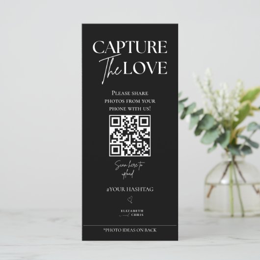 Leg de liefde foto ik spion bruiloft spel scavenge menu (Staand voorkant)