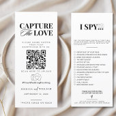 Leg de liefde foto ik spion bruiloft spel scavenge menu