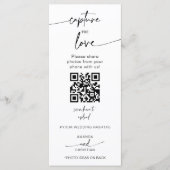 Leg de liefde foto ik spion bruiloft spel scavenge menu (Voorkant)