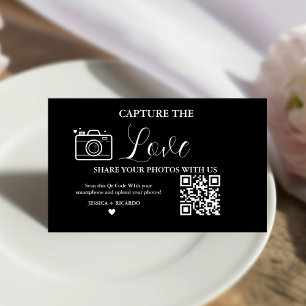 Leg de Liefde Huwelijk QR-codekaart Fotokaart vast Plaatskaartje