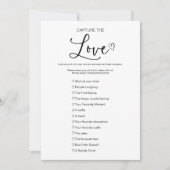 Leg de liefde ik spion bruiloft spel vast kaart (Voorkant)