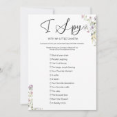 Leg de liefde ik spion bruiloft spel vast kaart (Voorkant)