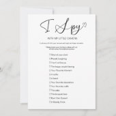 Leg de liefde ik spion bruiloft spel vast kaart (Voorkant)