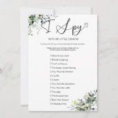 Leg de liefde ik spion bruiloft spel vast kaart (Voorkant)