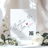 Leg de liefde minimalistische QR Code Wedding vast Poster