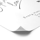 Leg de liefde minimalistische QR Code Wedding vast Poster (Hoek)