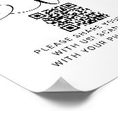Leg de liefde moderne script QR-foto vast Poster (Hoek)