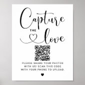 Leg de liefde moderne script QR-foto vast Poster (Voorkant)