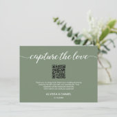 Leg de Liefde QR code bruiloft foto delen Informatiekaartje (Staand voorkant)