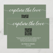 Leg de Liefde QR code bruiloft foto delen Informatiekaartje (Voorkant / Achterkant)