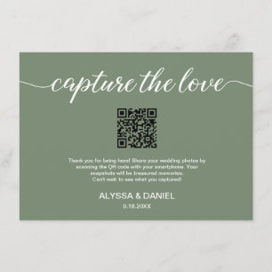 Leg de Liefde QR code bruiloft foto delen Informatiekaartje