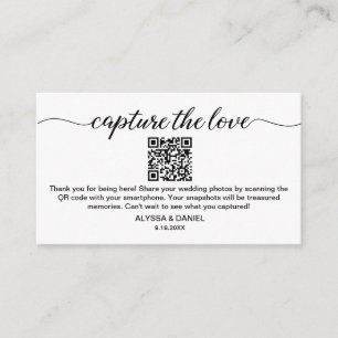 Leg de liefde QR code bruiloft foto delen Informatiekaartje