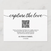 Leg de liefde QR code bruiloft foto delen vast Informatiekaartje (Voorkant)