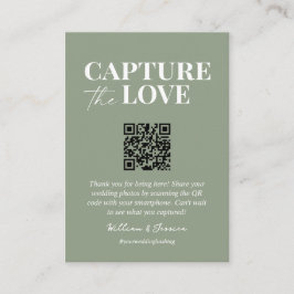 Leg de liefde QR code bruiloft foto delen vast Informatiekaartje