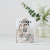 Leg de liefde QR code bruiloft foto delen vast Informatiekaartje (Staand voorkant)