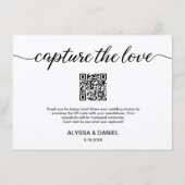 Leg de liefde QR code bruiloft foto delen vast Informatiekaartje (Achterkant)