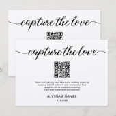 Leg de liefde QR code bruiloft foto delen vast Informatiekaartje (Voorkant / Achterkant)