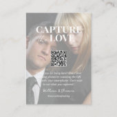 Leg de liefde QR code bruiloft foto delen vast Informatiekaartje (Voorkant)