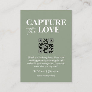 Leg de liefde QR code bruiloft foto delen vast Informatiekaartje