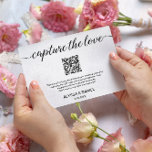 Leg de liefde QR code bruiloft foto delen vast Informatiekaartje<br><div class="desc">Introductie van onze "Custom QR Code Wedding Photo Sharing Kaart" - een gepersonaliseerde en handige manier om gasten aan te moedigen om hun foto's van uw speciale dag te delen. Deze kaart heeft een aangepaste QR-code die gasten kunnen scannen om eenvoudig toegang te krijgen tot uw platform voor het delen...</div>