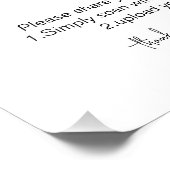 Leg de Liefde QR Code, Bruiloft Foto Tekens vast Foto Afdruk (Hoek)