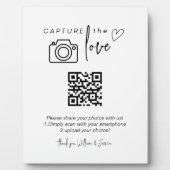 Leg de Liefde QR Code, Bruiloft Foto Tekens vast Fotoplaat (Voorkant)