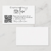 Leg de Liefde QR Code, Bruiloft Foto Tekens vast Informatiekaartje (Voorkant / Achterkant)