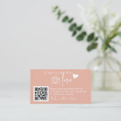 Leg de Liefde QR Code, Bruiloft Foto Tekens vast Informatiekaartje (Staand voorkant)