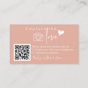 Leg de Liefde QR Code, Bruiloft Foto Tekens vast Informatiekaartje