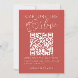 Leg de Liefde QR Code Diep Kastanje Chic Modern va