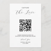 Leg de liefde QR Code minimalistische trouwfoto va Informatiekaartje (Voorkant)