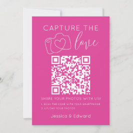 Leg de liefde QR code roze chique moderne bruiloft