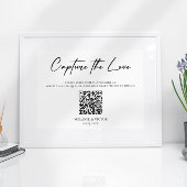 Leg de liefde QR Code Trouwbord Poster vast