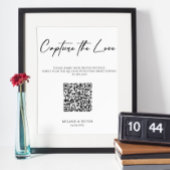 Leg de liefde QR Code Trouwbord Poster vast