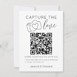 Leg de liefde QR code zwart chique moderne bruilof