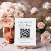 Leg de liefde QR code zwart chique moderne bruilof