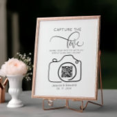 Leg de liefde QR code zwart chique moderne bruilof