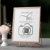 Leg de liefde QR code zwart chique moderne bruilof