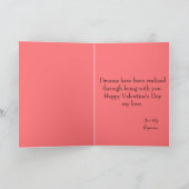 Leg de liefde Valentijnsdag Foto Kaart (Binnen)