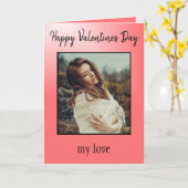 Leg de liefde Valentijnsdag Foto Kaart (Gele Bloem)