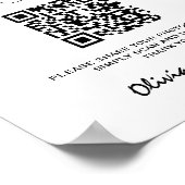Leg de liefde vast Deel de liefde Moderne QR-code Poster (Hoek)