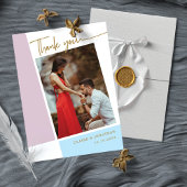 Leg de liefde vast: Eigen edelfoto bruiloft Bedankkaart